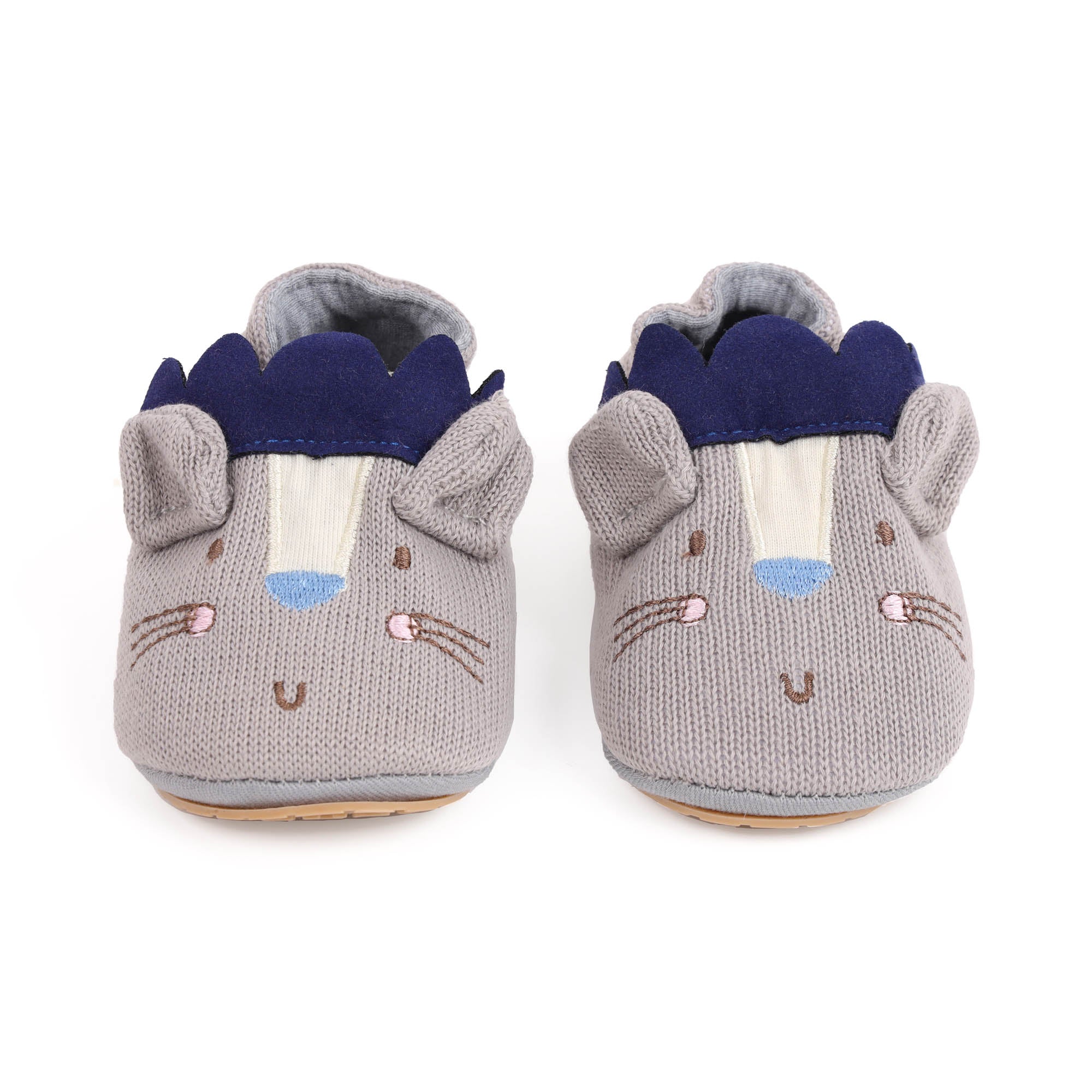 Kicks & Crawl- Mighty Mouse Grey Baby Shoes