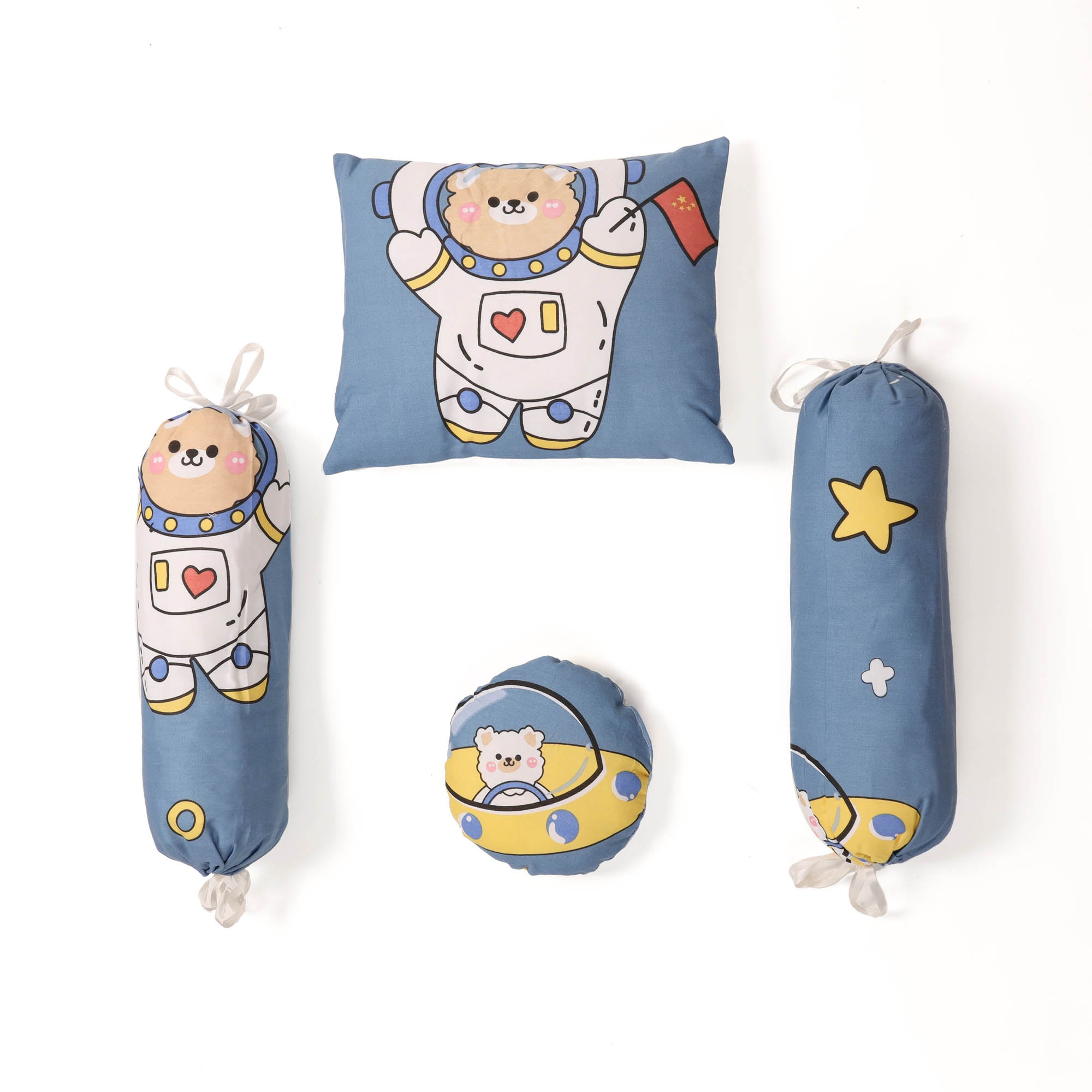 Kicks & Crawl- Baby Space Explorer 5 Pc Quilted Bedding Set - With/Without Bumper