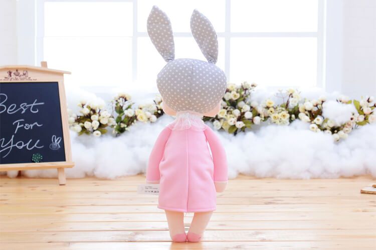 Sleeping Bunny Doll - Pastel Pink