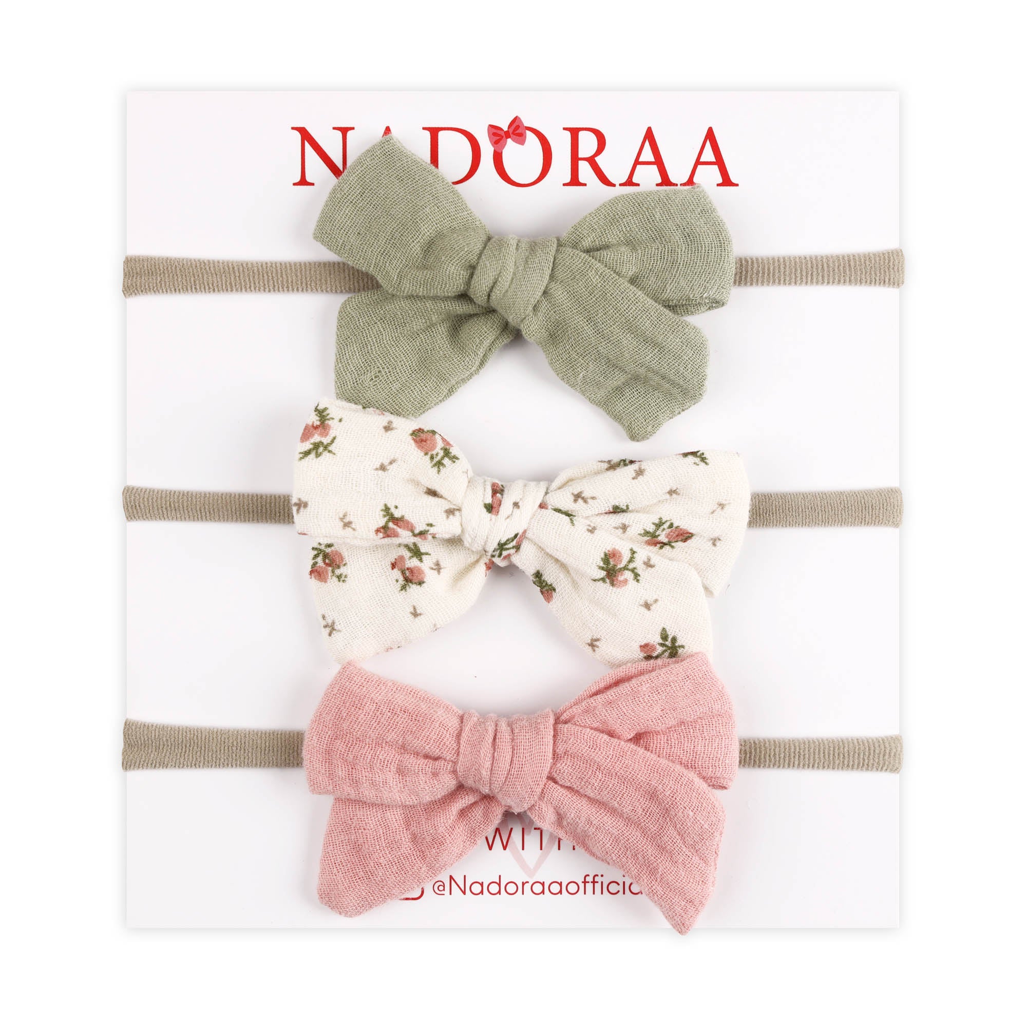 Kicks & Crawl- Blossoms And Solids Hairbands - Pack of 3