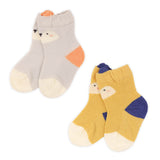 Kicks & Crawl- Yellow Short Cozy Socks - 2 Pack