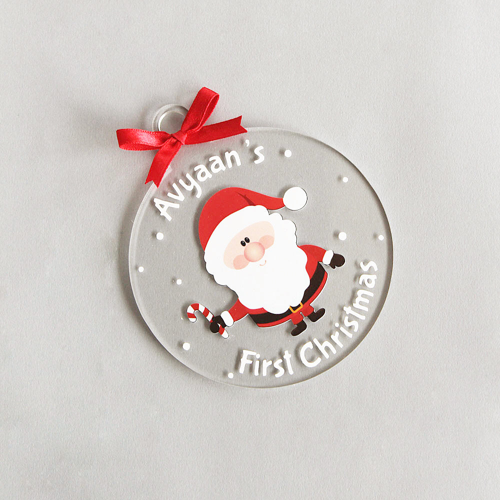 Personalised First Christmas Ornament -  Santa