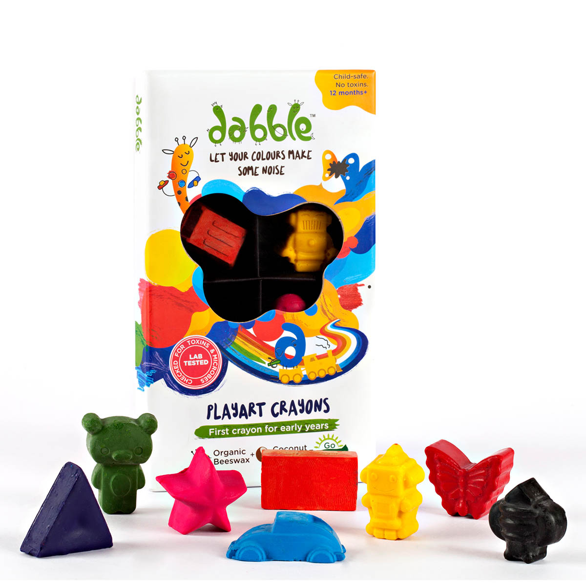 Dabble Playart Crayons And Finger Paints  Gift Set Combo