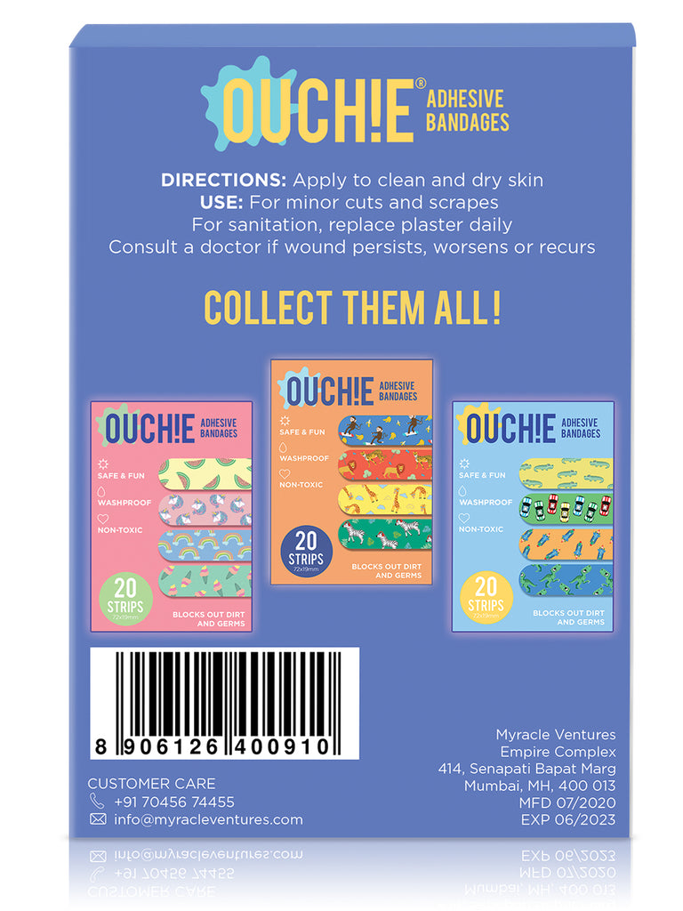 'Ouchie Printed Bandages'  20-Pack (Space)