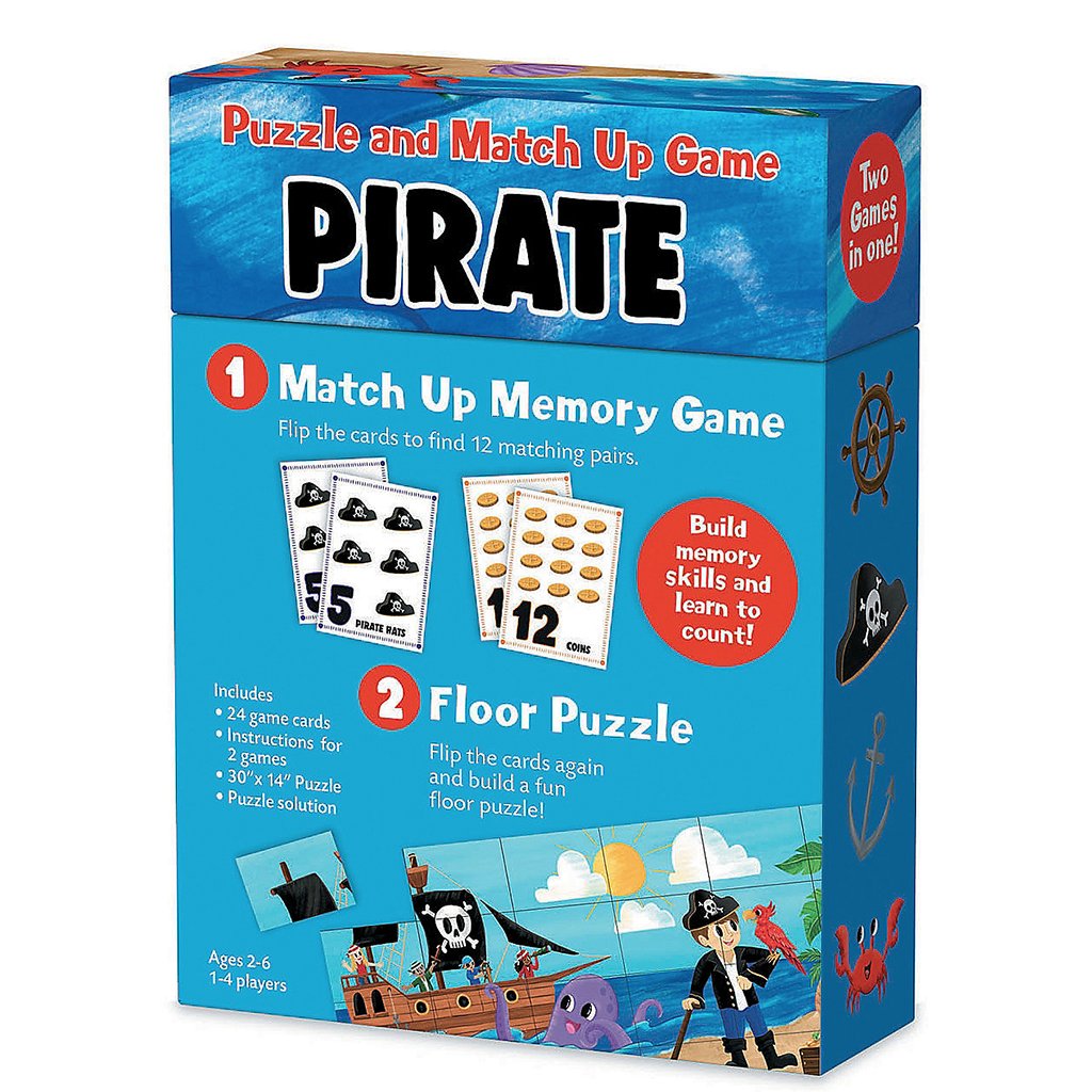 Peaceable Kingdom Pirate Puzzle and Match Up Game