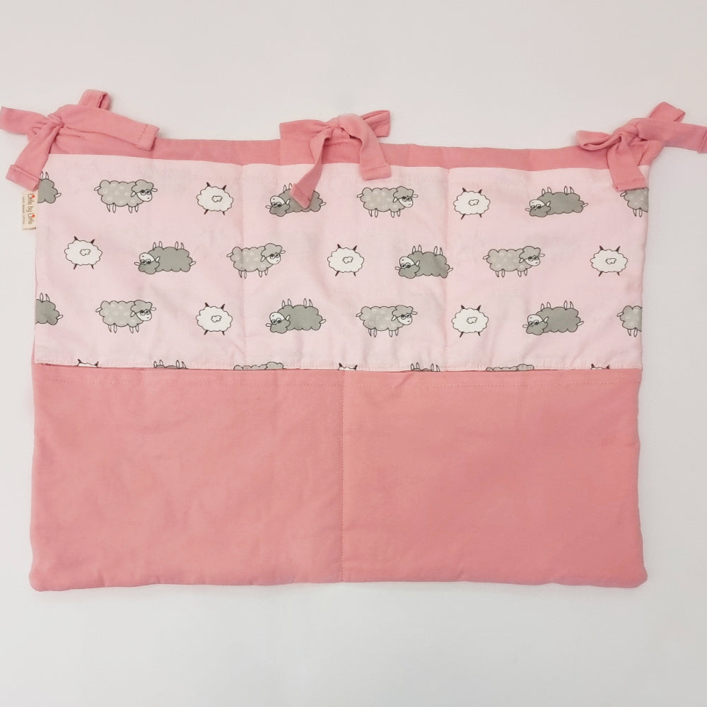 Little By Little Sheep Baby Cot Bag, Pink