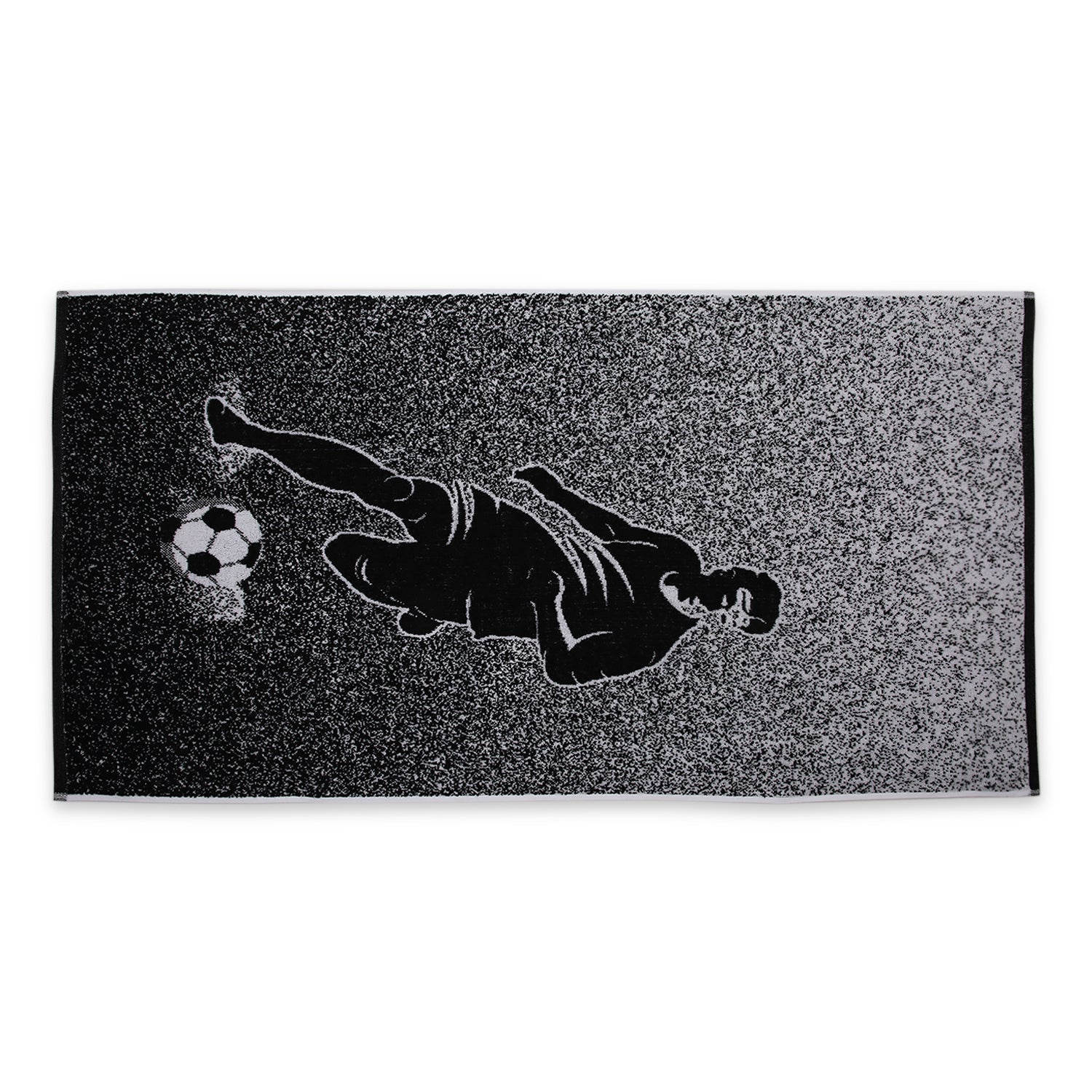 Black & White Football Terry Towel