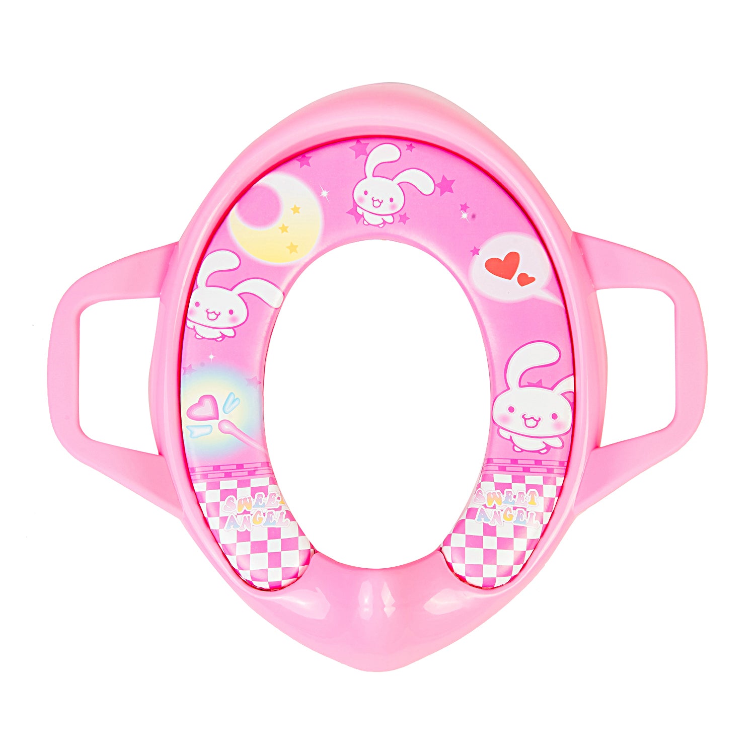 Baby Moo Rabbit Love Pink Potty Seat With Handle