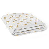 The White Cradle Pure Organic Cotton Fitted Cot Sheet for Baby Crib 24 x 48 inch (Medium) - Giraffe