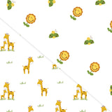 The White Cradle 100% Organic Cotton Crib Fitted Sheets for Baby - Giraffe and Flower (Large)