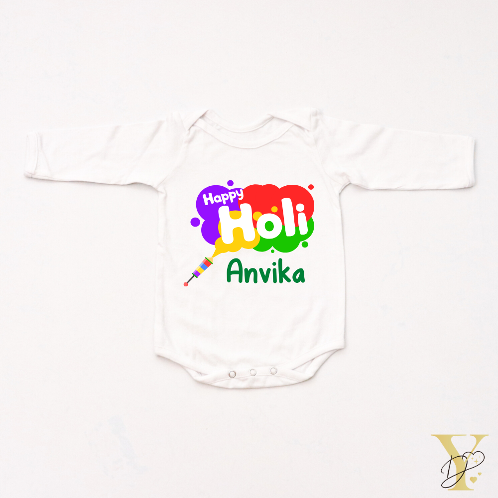 Happy Holi Bodysuit - Half/Full Sleeves