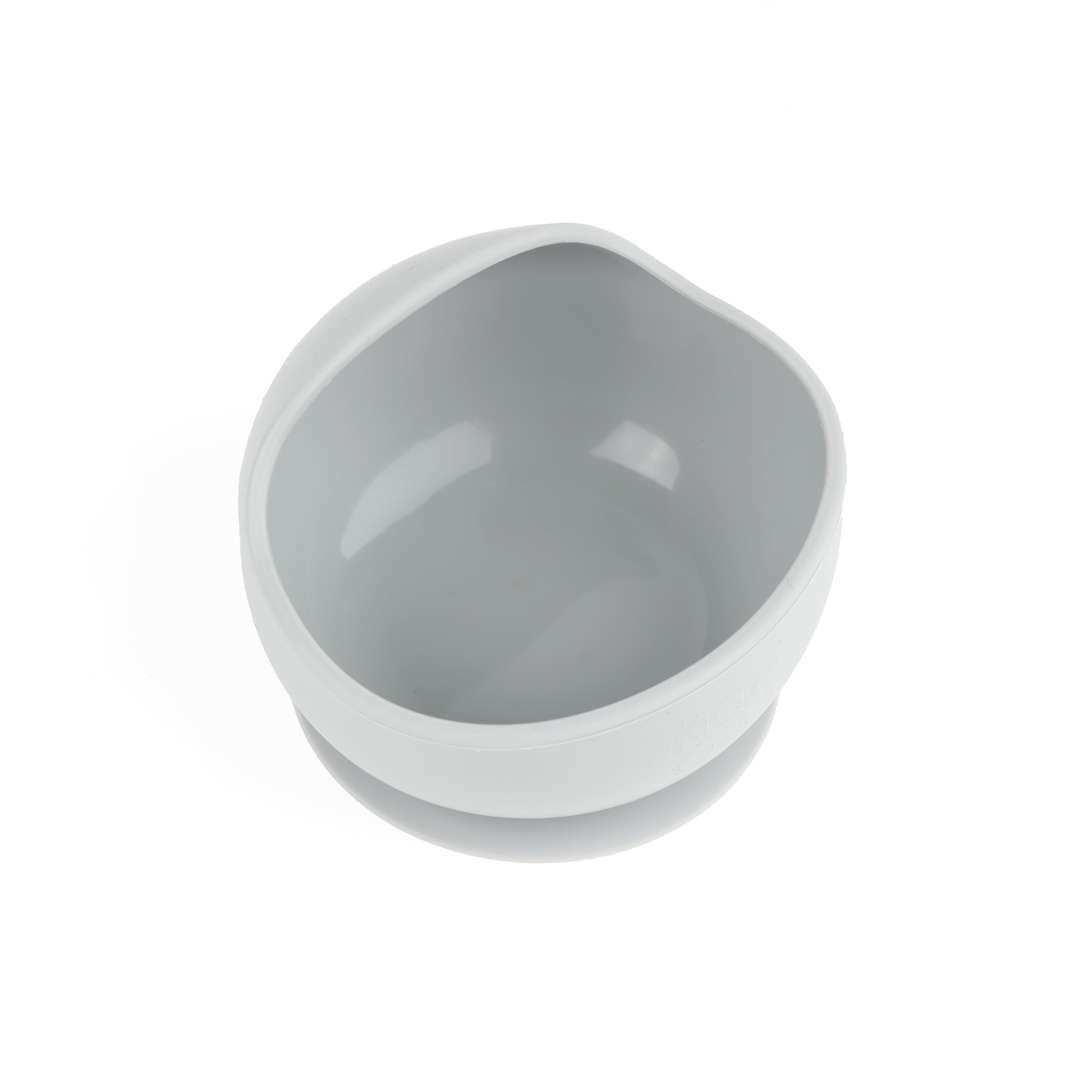 Kicks & Crawl- Silicone Bowl & Spoon Set - Grey