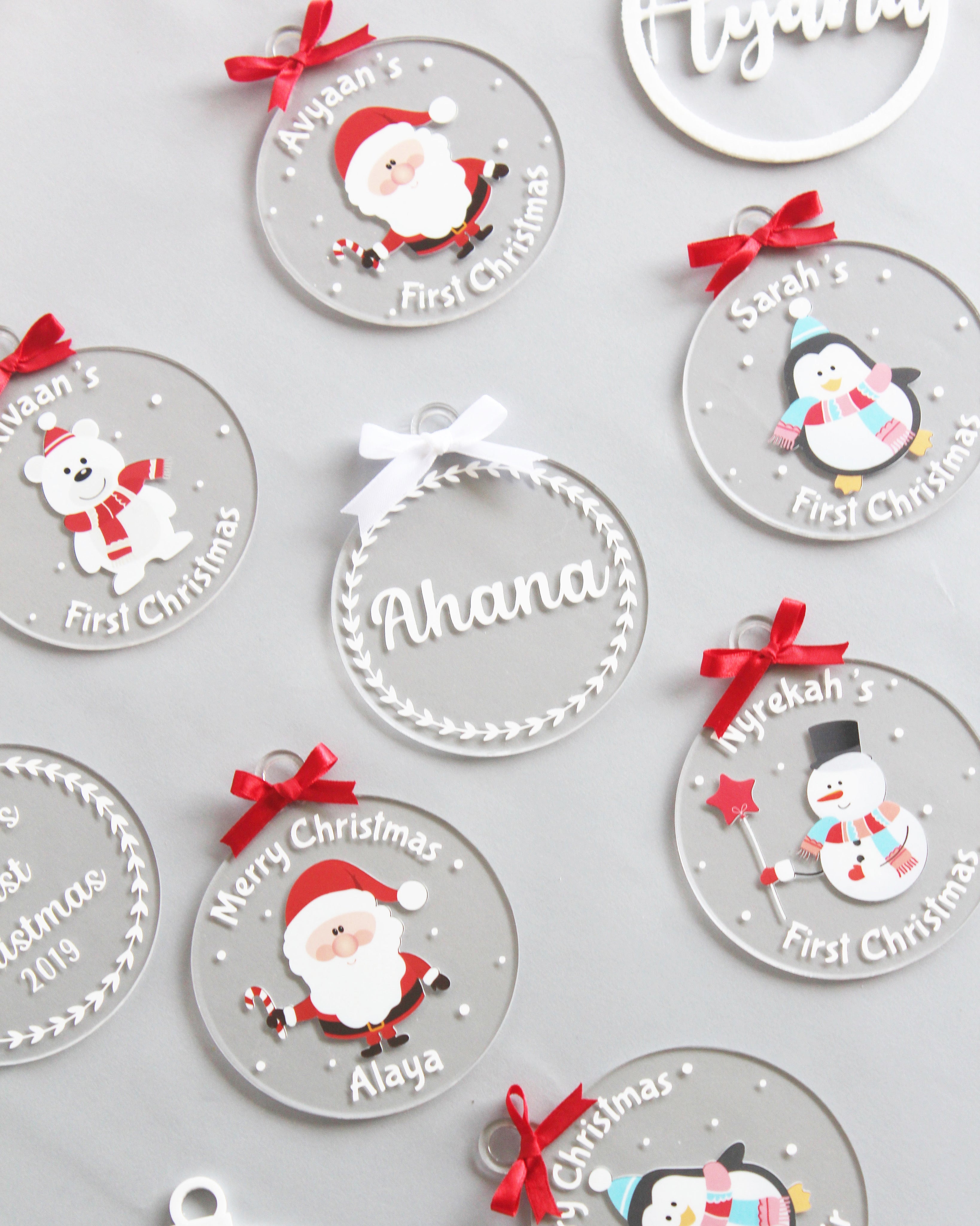 Personalised First Christmas Ornament -  Santa