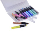 Metallic Silk Crayons | Water Soluable | 12 Flamboyant Shades | Vivid DIY Art & Craft | Safe & Skin Friendly