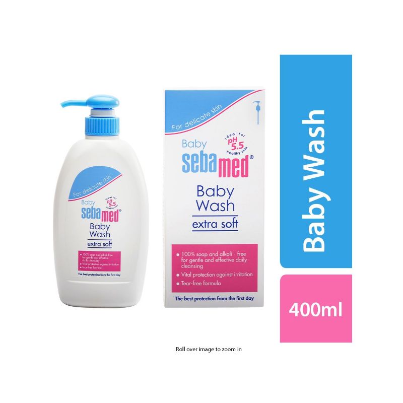 Sebamed Extra Soft Baby Wash with Pump, 400ml