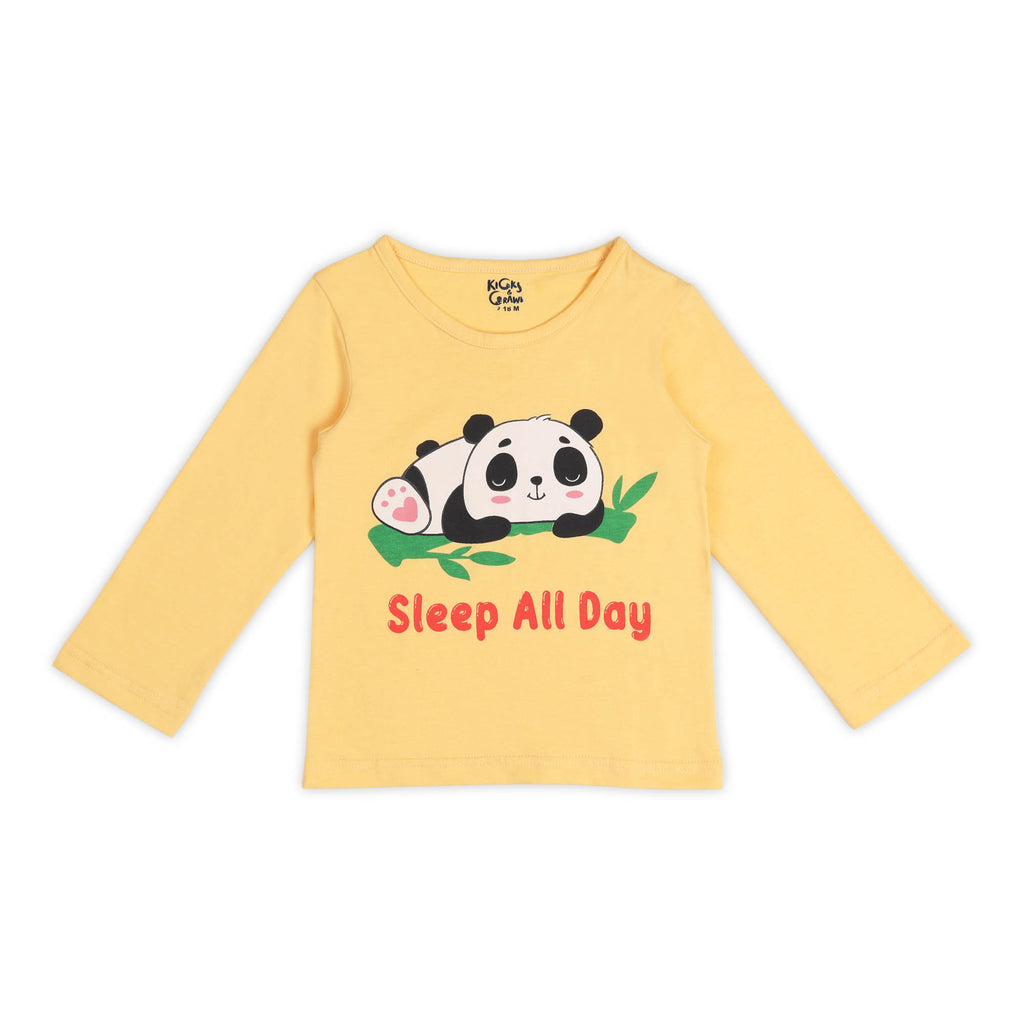 Kicks & Crawl- Sleepy Panda Nightsuit- Yellow