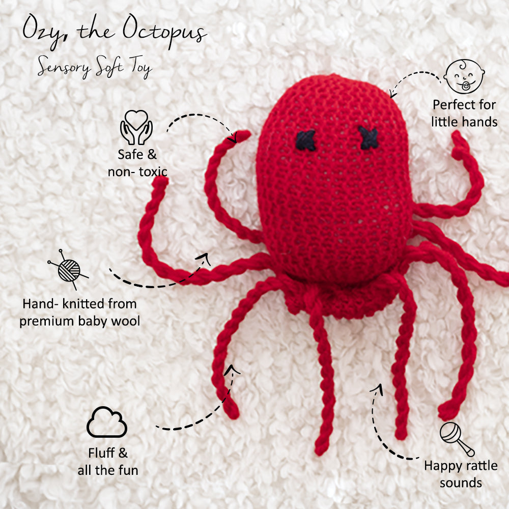 Ozy, The Octopus Sensory Soft Toy