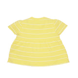 My Milestones T-shirt Half Sleeves Girls Yellow Striped / Aqua Striped - 2 Pc Pack
