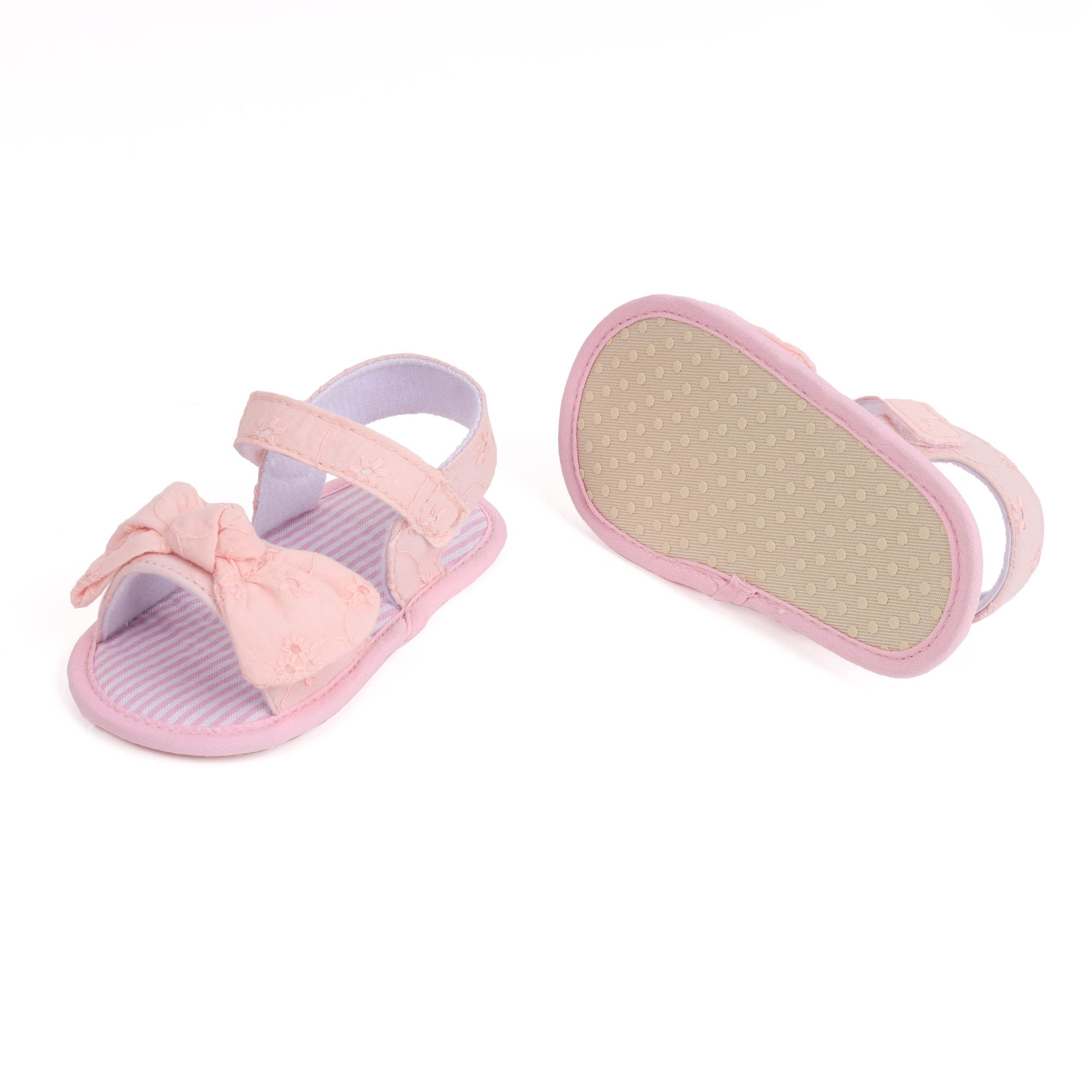 Kicks & Crawl- Woven Baby Pink Sandals