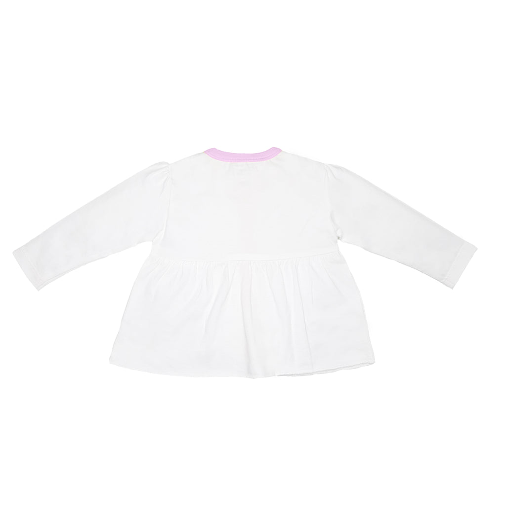 My Milestones T-shirt Full Sleeves Girls White Pink / White Yellow - 2 Pc Pack