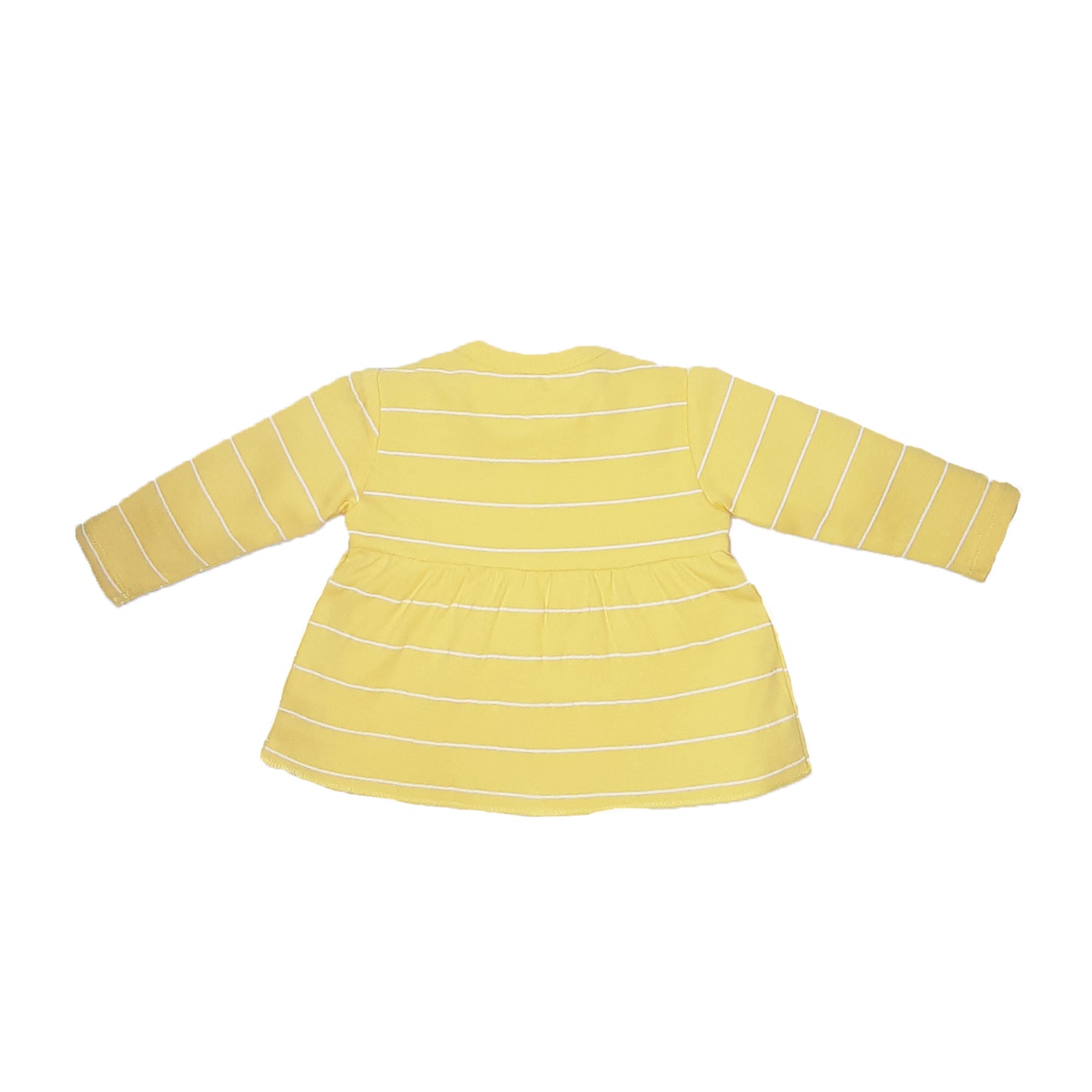 My Milestones T-shirt Full Sleeves Girls Yellow Striped / Aqua Striped - 2 Pc Pack