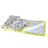 My Milestones 100% Cotton Muslin Baby Blanket - 6 Layered (43x43 inches) - Zoo Print Yellow