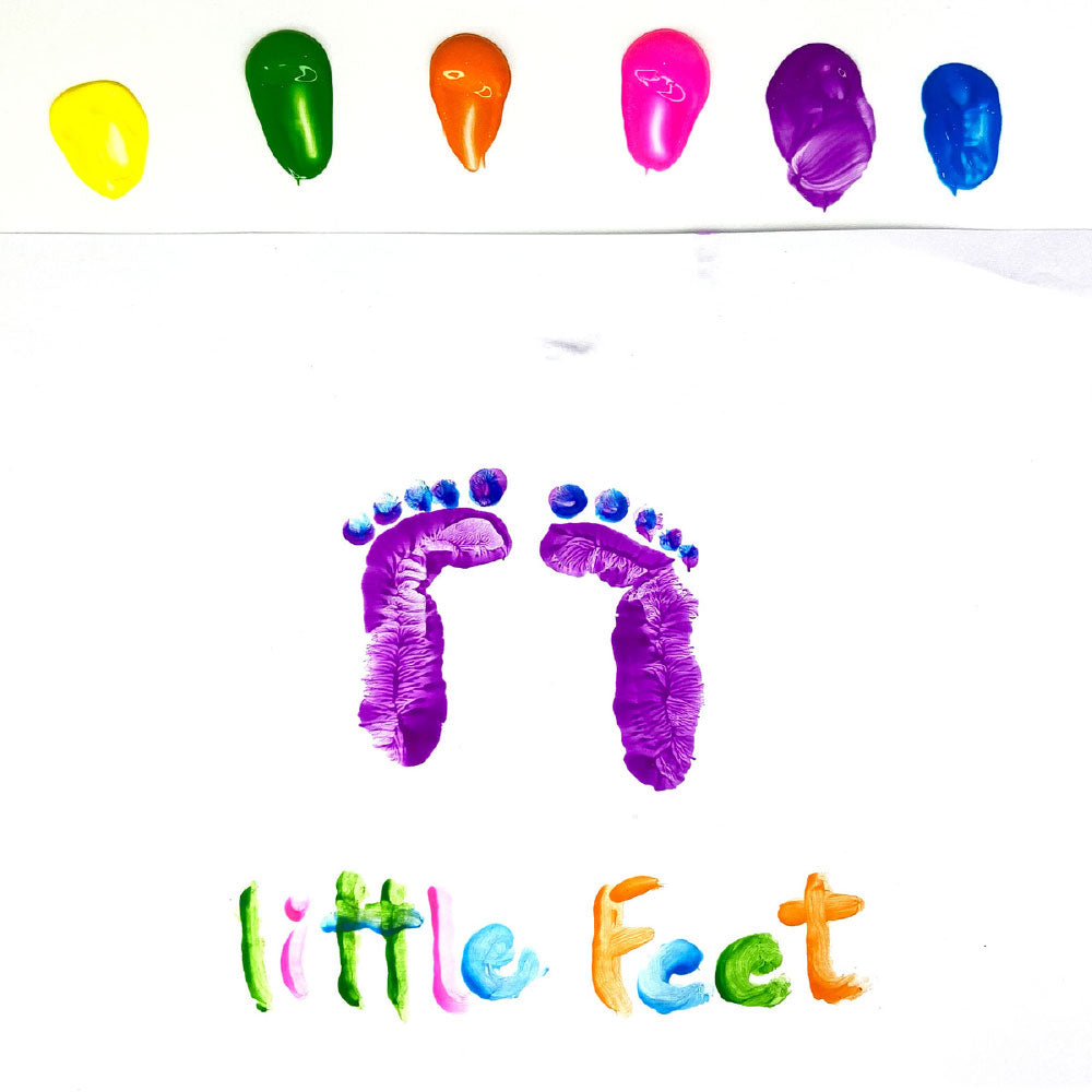 Little Fingers Flouro Rainbow Finger Paint Tubes(Set Of 6)