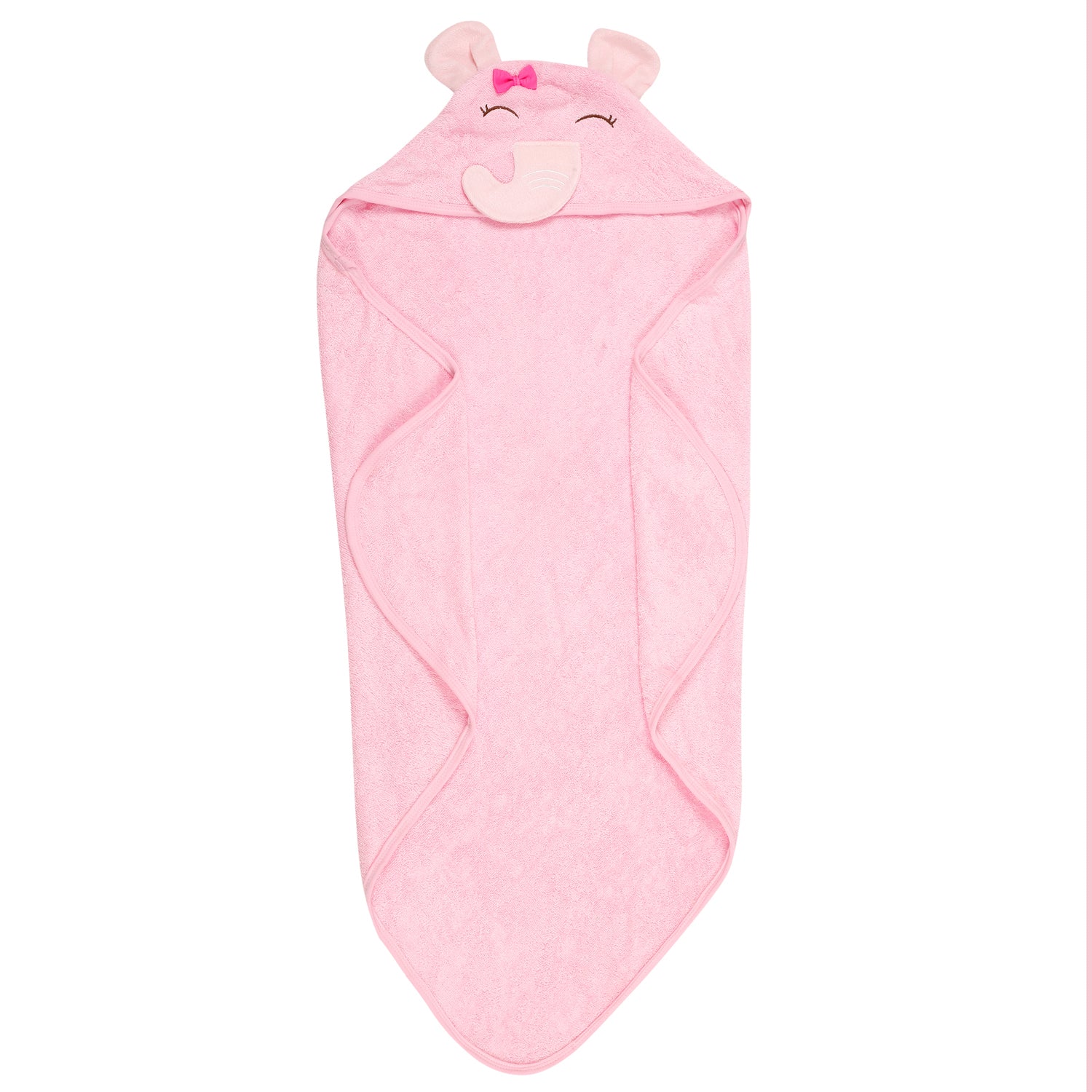 Elephant Pink Hooded Towel