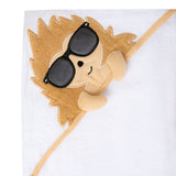 Baby Moo Bathing Hooded Towel 100% Cotton Cool Lion Beige