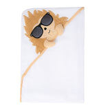 Baby Moo Bathing Hooded Towel 100% Cotton Cool Lion Beige