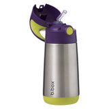B.Box Insulated Straw Sipper Drink Water Bottle 350ml- Passion Splash  Purple Green