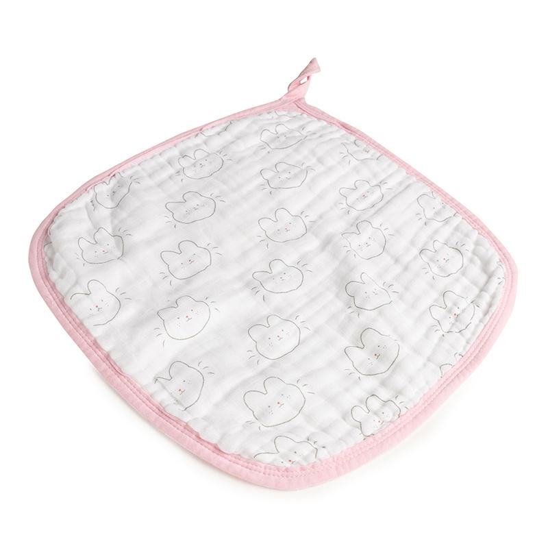 Pink Kitty Muslin Wash Cloth - 3 Pack