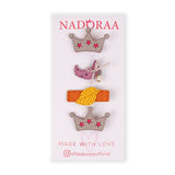 Nadorra Forest Princess Grey Clip Set - Pack Of 4