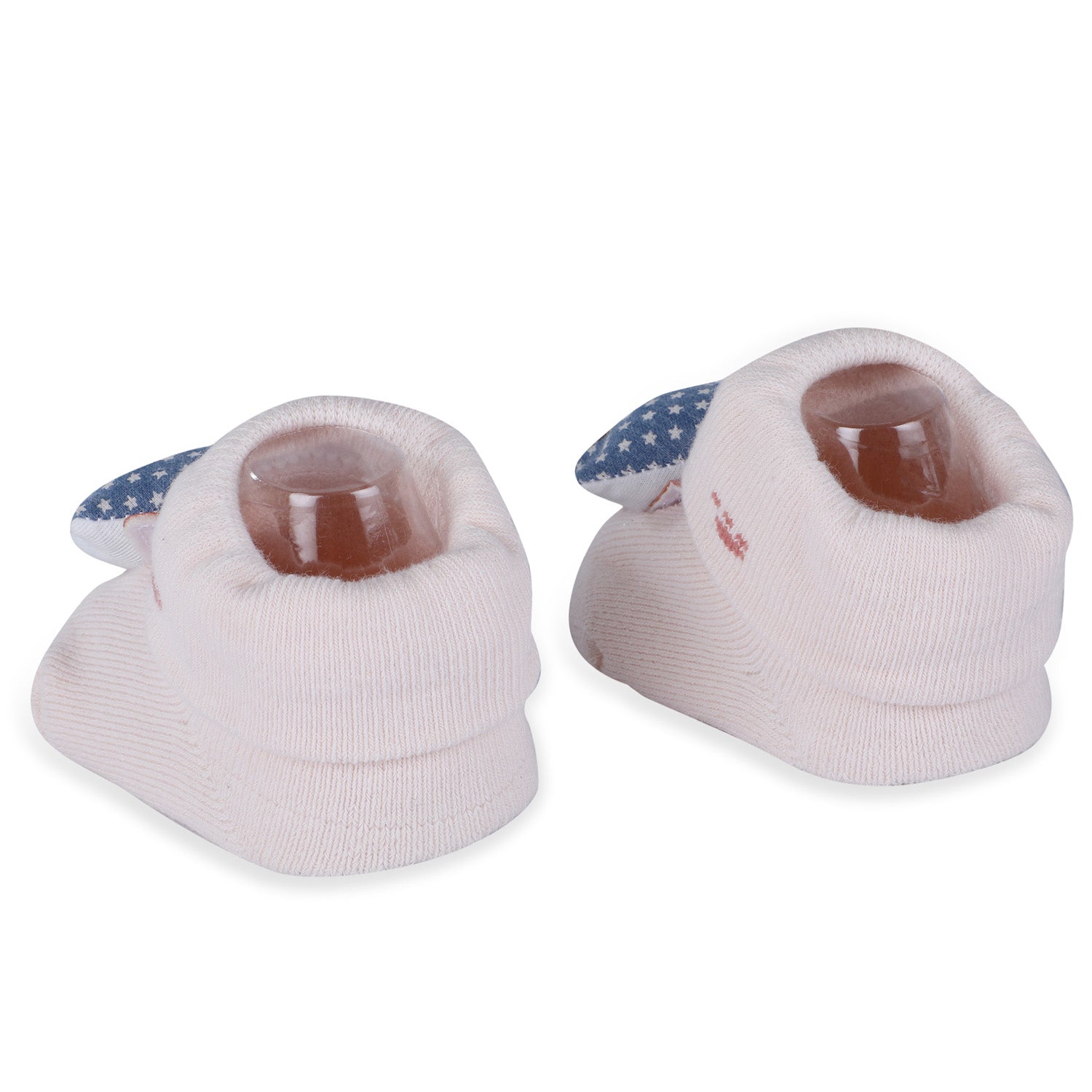 Baby Moo Star House Cotton Anti-Skid 3D Socks - Pink