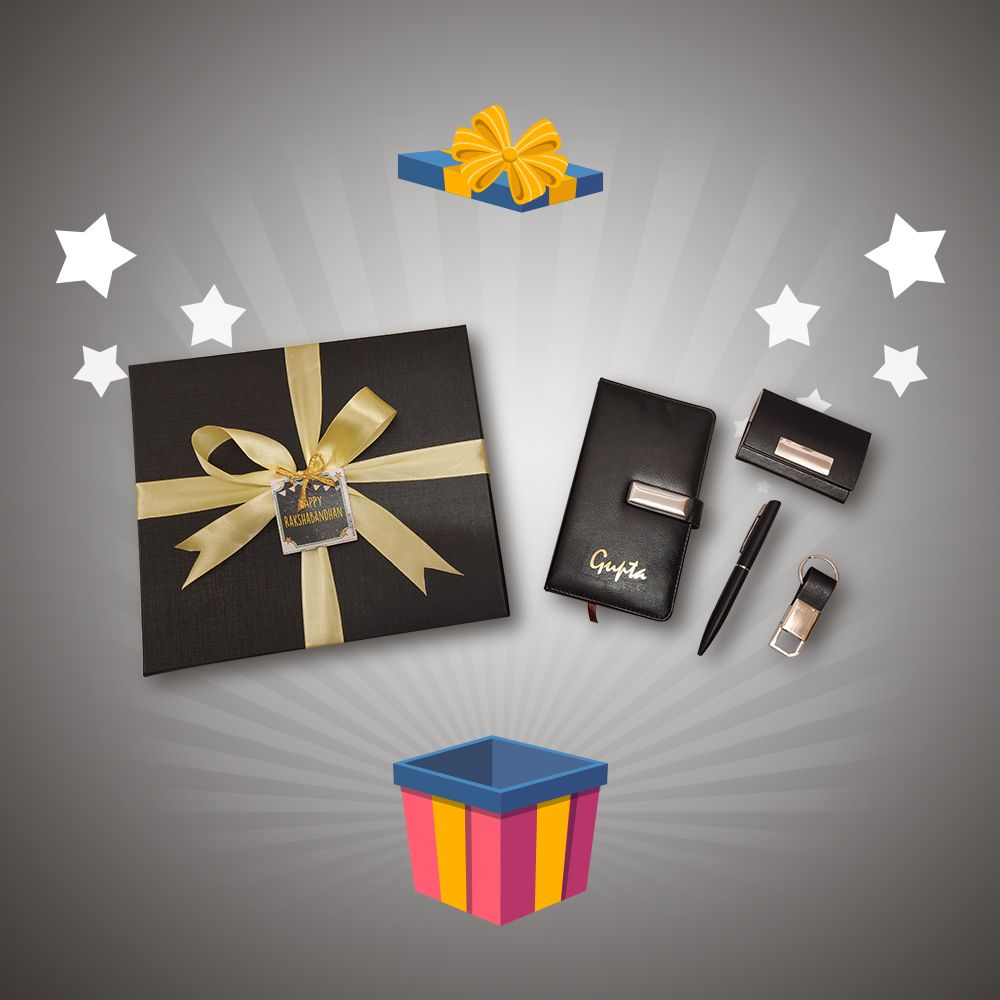 4 Piece Diary Set - Rakhi Gift Set