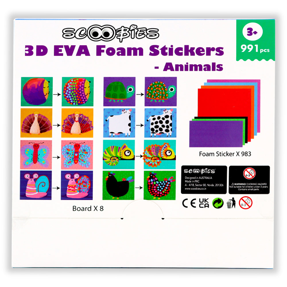 3D EVA Foam Stickers - Animals