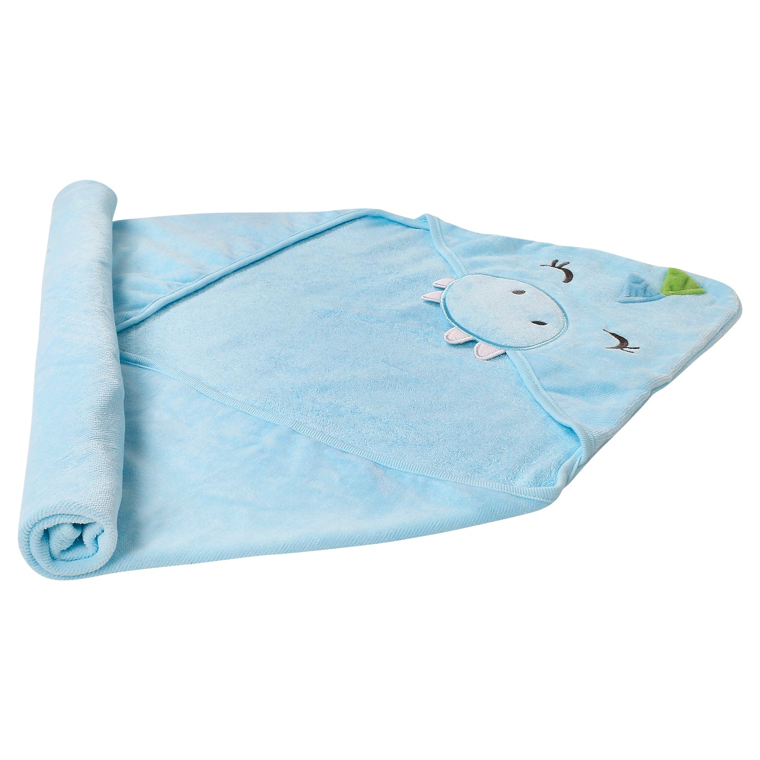 Baby Moo Unicorn Blue Hooded Towel