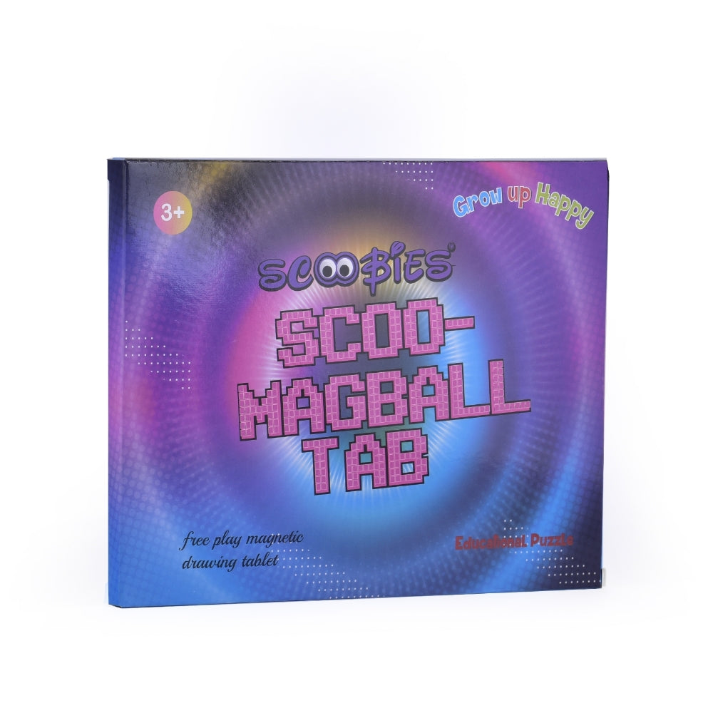 Scoo-MagBall Pink Tab | With Magnetic Stylus | Kids Reusable Fun Learning Pad | With Audible Click Sound | Creative Education Drawing Tablet