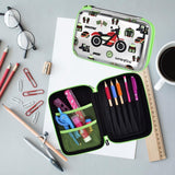 Scoo-Racing Pencil Case | Sassy Design | Vibrant Colours | Shiny Metallic Print