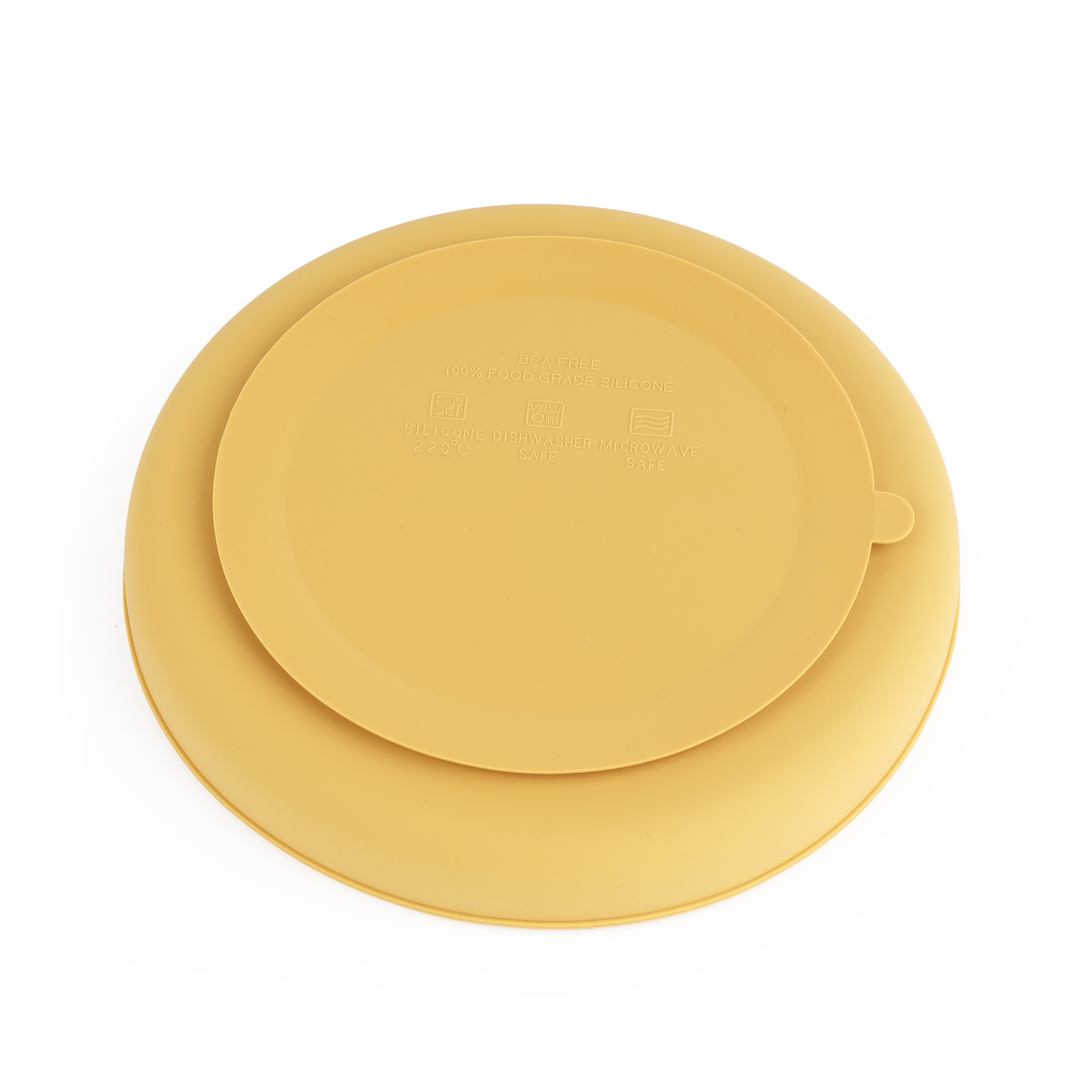 Kicks & Crawl- Silicone Plate & Cutlery Set- Yellow