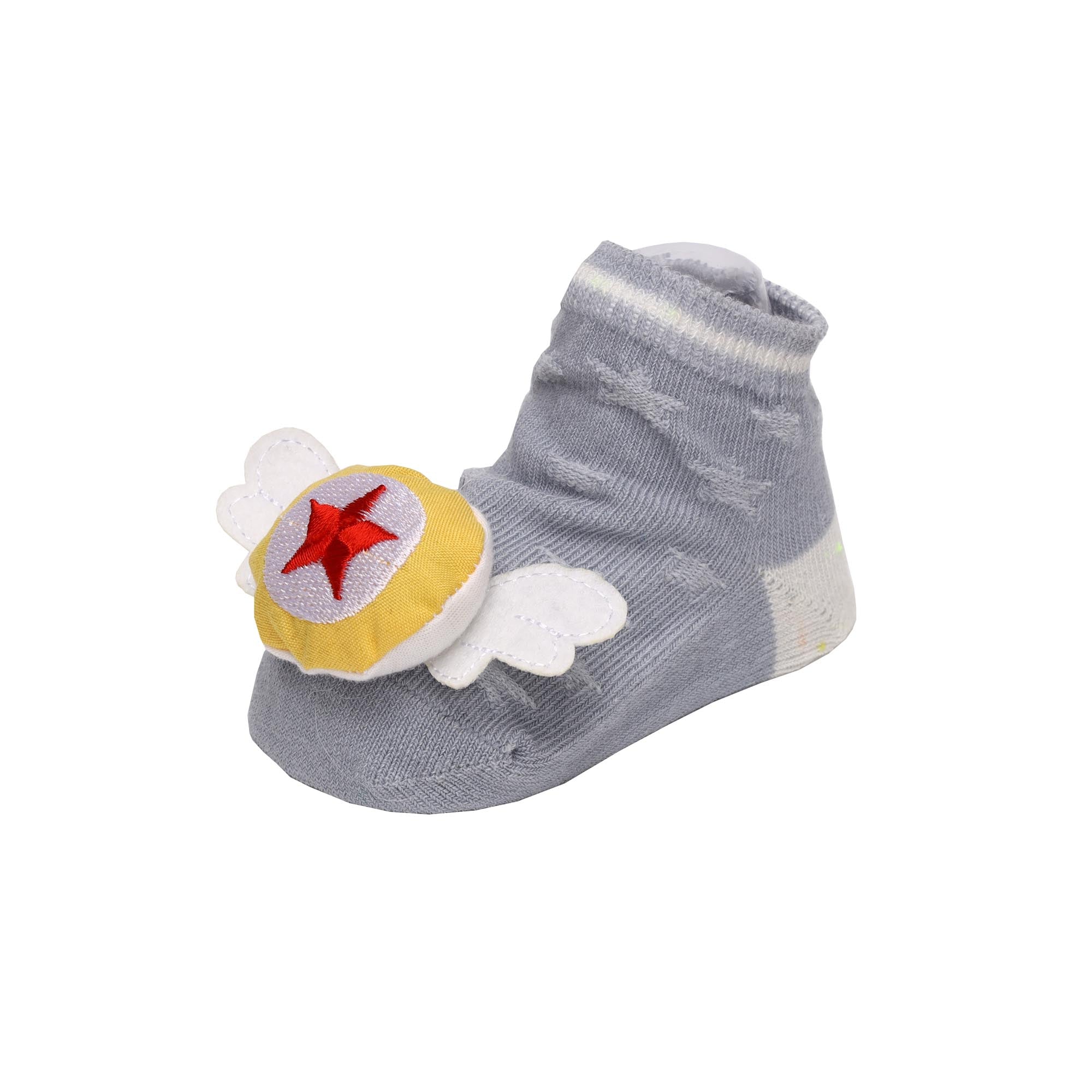 Magic Wings White & Grey 3D Socks- 2 Pack (0-12 Months)