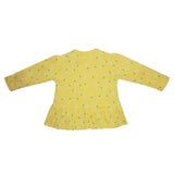 My Milestones T-shirt Full Sleeves Girls Sage Green Polka/ Yellow Lemon - 2 Pc Pack