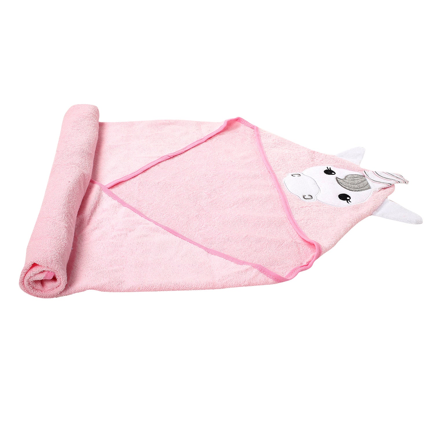 Baby Moo Flying Unicorn Pink Unicorn Hooded Towel