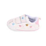 Kicks & Crawl- Lovely Hearts White Baby Shoes