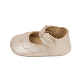 Kicks & Crawl- Golden Ruffle Baby Shoes