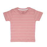 My Milestones Round Neck T-Shirt HS Stripes Pink / Peach / Aqua - 3 Pc Pack