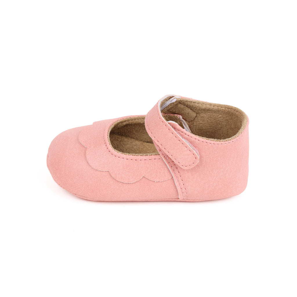 Kicks & Crawl- Pink Ruffle Baby Shoes