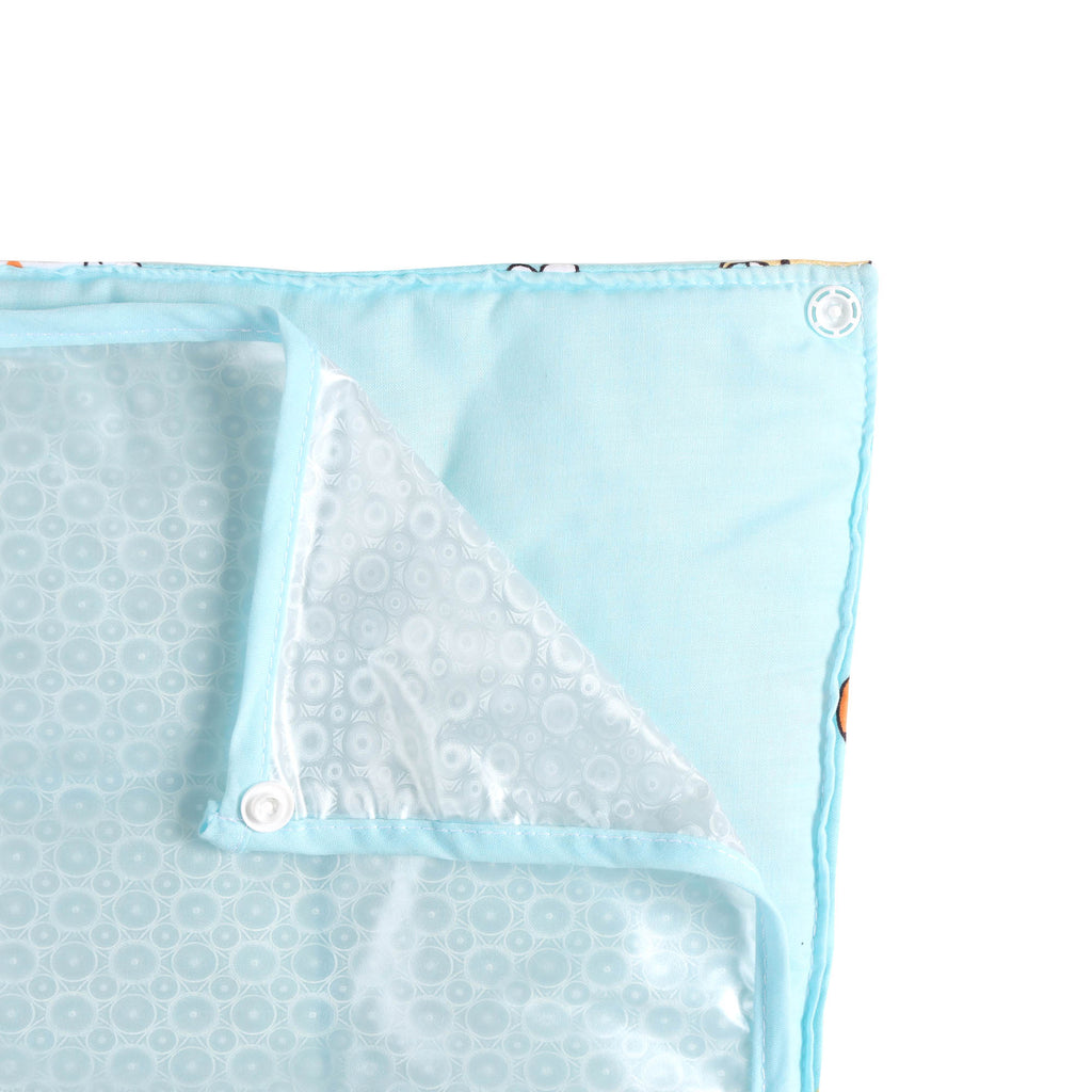 Kicks & Crawl - Dino Darling Baby Re-Usable Diaper Changing Mat  & Matress Protector - Pack Of 3