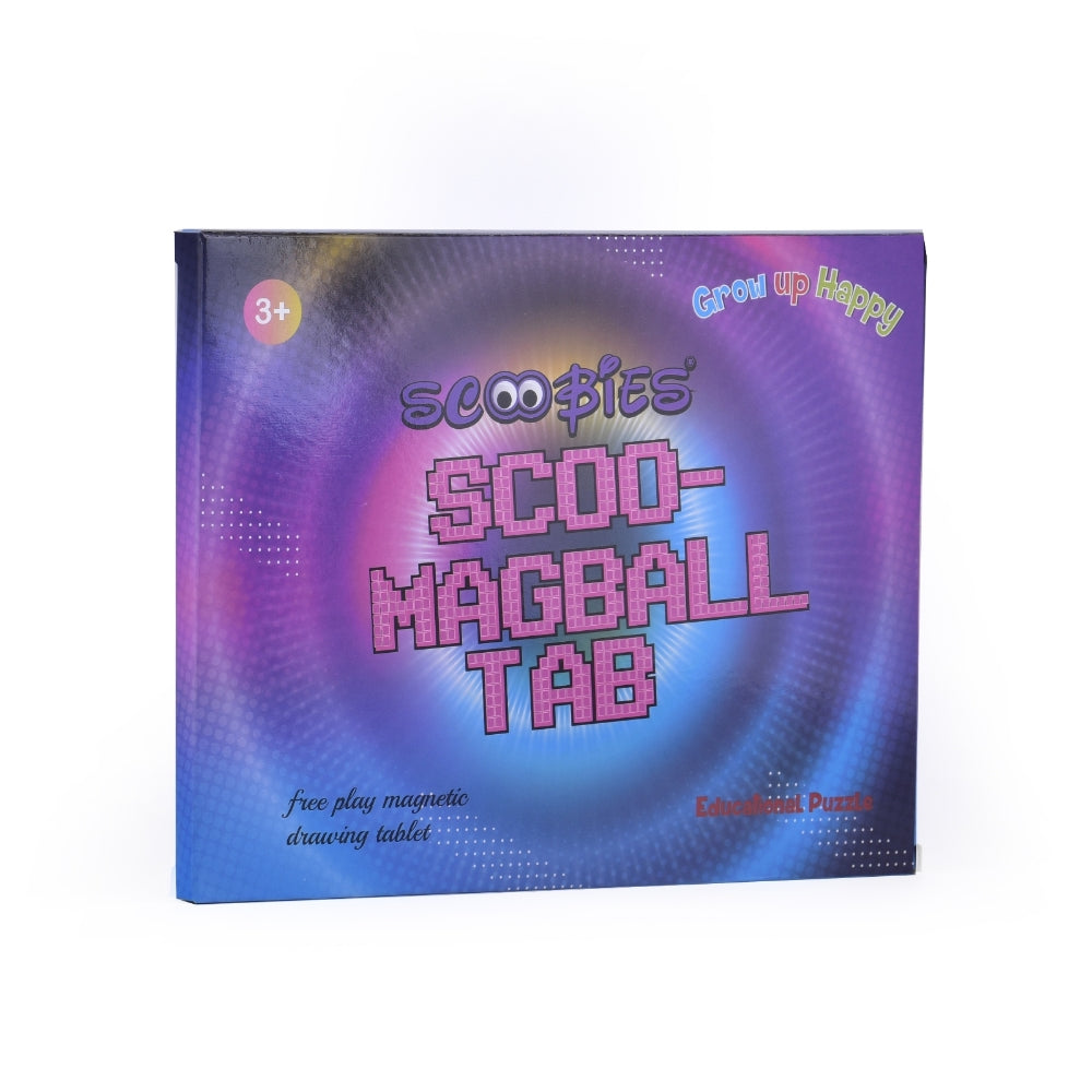 Scoo-MagBall Blue Tab | With Magnetic Stylus | Kids Reusable Fun Learning Pad | With Audible Click Sound | Creative Education Drawing Tablet