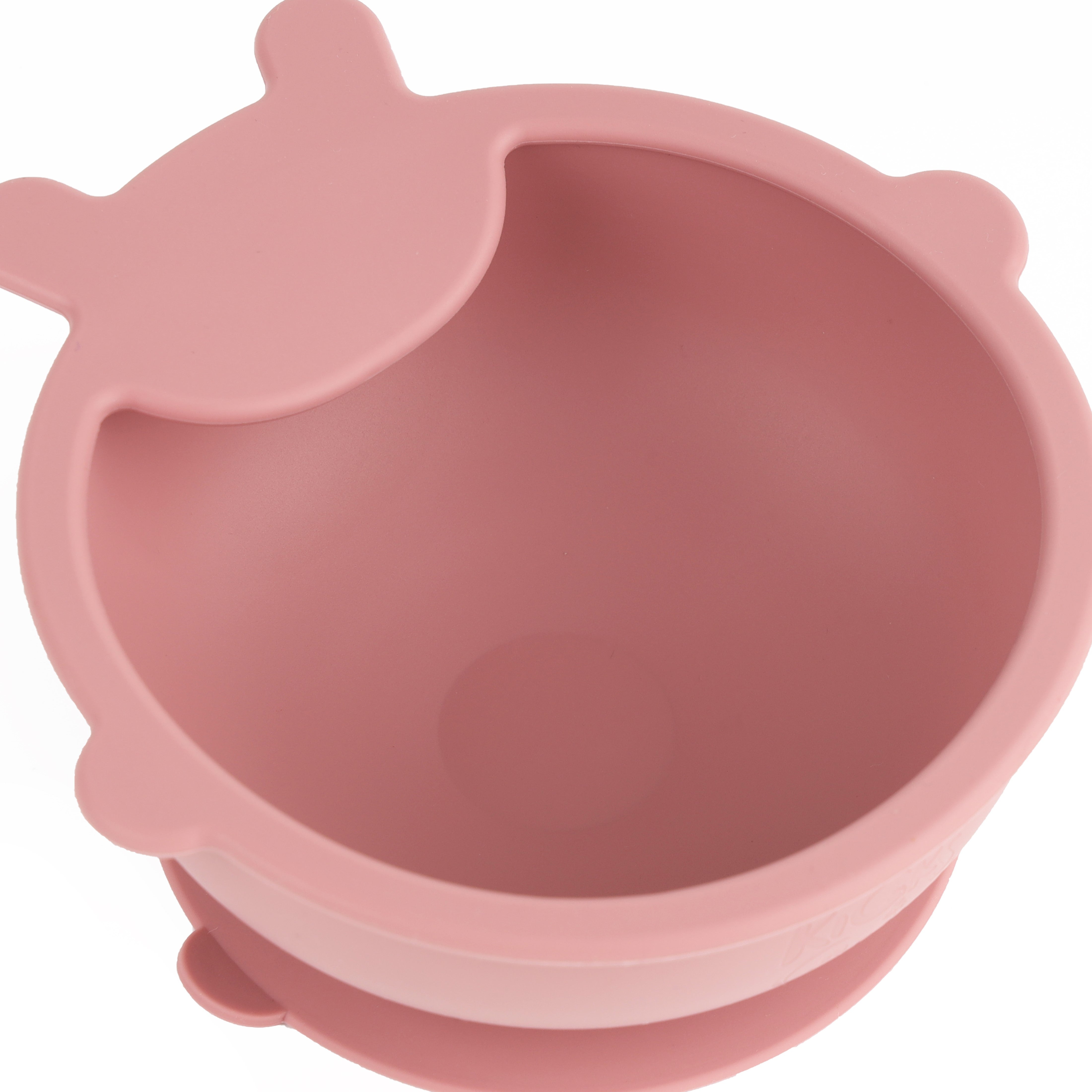Kicks & Crawl- Baby Bear Silicone Bowl & Spoon Set - Pink